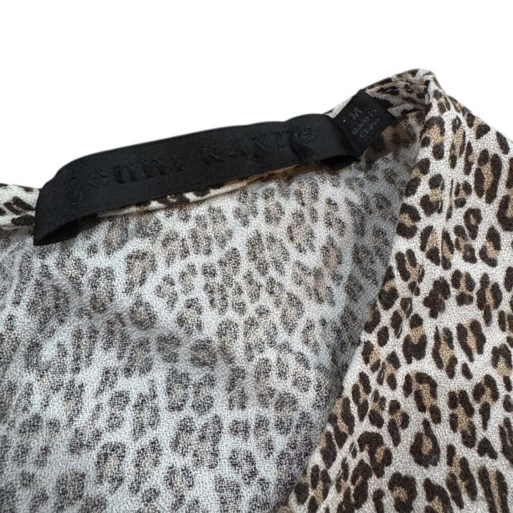 Jenni Kayne leopard print shirt dress size medium - Picture 3 of 9
